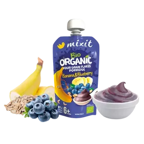 Mixit Kapsička banán a borůvka 110 g BIO